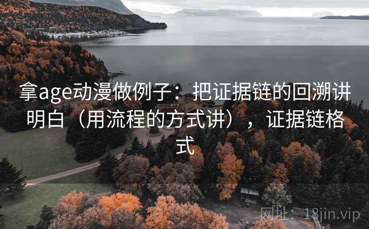 拿age动漫做例子:把证据链的回溯讲明白(用流程的方式讲),证据链格式 拿age动漫做例子:把证据链的回溯讲明白(用流程的方式讲),证据链格式